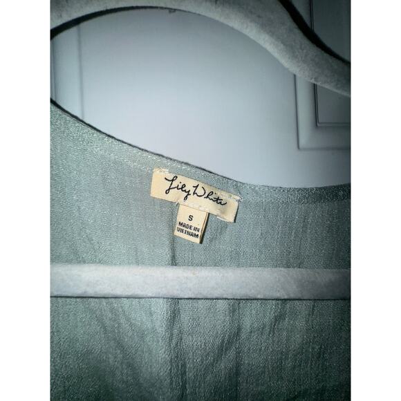 Lily White Peplum Blouse Size S - Picture 2 of 3